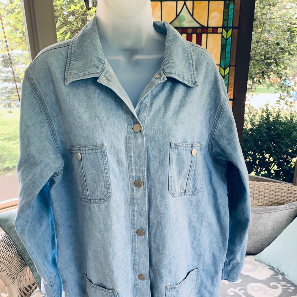 Denim & Co light blue utility jean jacket ❣️